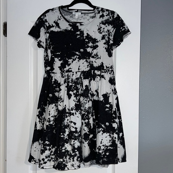 Abound Nordstrom black & white short sleeved cotton dress size small - Picture 3 of 7
